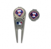 MLB Philadelphia Phillies Ball Mark Repair Tool & Hat Clip Combo