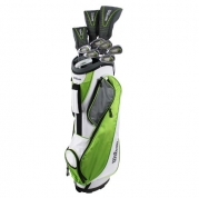 WILSON ULTRA Womens Ladies Left Handed Complete Golf Club Set w/Bag - Lime Green
