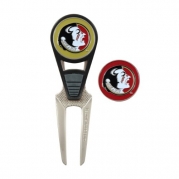 Florida State Golf Ball Mark Repair Tool and Ball Markers