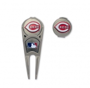 MLB Cincinnati Reds Ball Mark Repair Tool & Hat Clip Combo