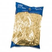 Intech 500 Pack 2 3/4-Inch Natural Tees