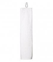 UltraClub® Tri-Fold Velour Golf Towel - White