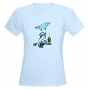 Martini Golf with Tee Women's Light T-Shirt by CafePress
