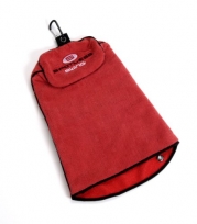 BrightSpot Solutions Spotless Swing Premium Multi-Use Golf Towel, Red with Black Trim