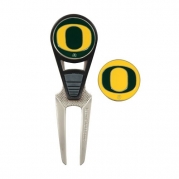 NCAA Oregon CVX Golf Ball Mark Repair Tool and 2 Ball Markers