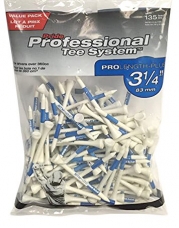 Pride Professional Tee System ProLength Plus Tee, 3-1/4 inch-135 Count Bag (Blue on White)