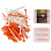 TALON - No friction golf tee with case & refill pack 80pk - Burnt Orange & White