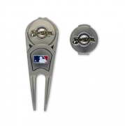 MLB Milwaukee Brewers Ball Mark Repair Tool & Hat Clip Combo