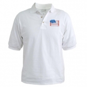 Tee Off for the USA Shirt Golf Shirt by CafePress - L White