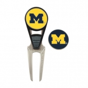 NCAA Michigan Golf Ball Mark Repair Tool and Ball Markers