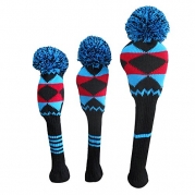 Black Blue Red Alien Planet Pattern New Style Golf Club Headcovers, Set of 3, for Wood Clubs